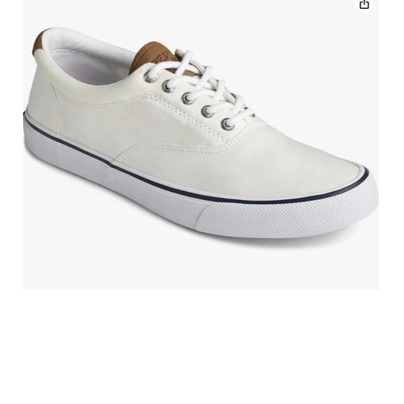 Sperry STS22043 Striper 2 CVO Sneaker Lace Shoes Off White - Picture 1 of 6